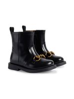 Gucci Kids bottines à détail de mors - Noir