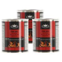 Fancy Flames Vuurgel/brandgel - 3x - 500 ml - gelhaarden/vuurpotten - binnen en buiten