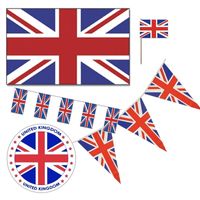 Groot Brittanie decoraties versiering pakket   - - thumbnail