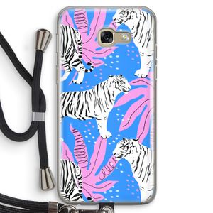 Tijger: Samsung Galaxy A5 (2017) Transparant Hoesje met koord
