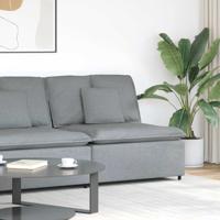 Modulaire bank middenmodule met kussens 100 cm lichtgrijs