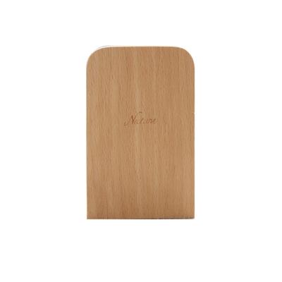 Anti-slip boekensteunen plank houder boek natuur hout stand (vierkant)