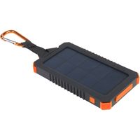 Solar Charger 5.000 mAh - Zwart/Oranje - thumbnail