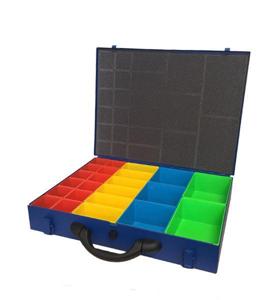Little Jumbo Stalen assortimentskoffer 66 mm met 23 inzetbakjes - 2150106623