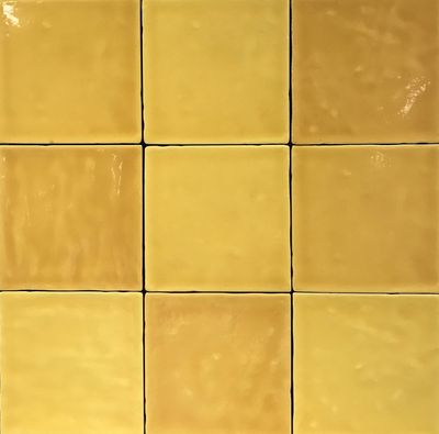 Wandtegel Terre D&apos;Azur Maroc 11,5x11,5cm jaune mix glans