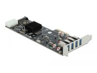 DeLOCK 89008 interfacekaart/-adapter Intern PCIe, SATA, USB 3.2 Gen 1 (3.1 Gen 1) - thumbnail