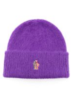 Moncler Grenoble bonnet à patch logo - Violet