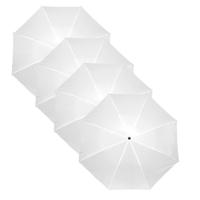 Bruiloft paraplu bruid/bruidegom - 4x - wit - opvouwbaar - compact - dia 93 cm Bruiloft paraplu bruid/bruidegom - 4x - wit - opvouwbaar - compact - dia 93 cm