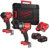 Milwaukee m18 fpp2a3-502x fuel power pack | m18fpd3 & m18fid3 | 2x 5.0 ah accu + lader | in hd-koffer - 4933480873