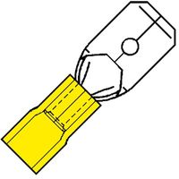 Kabelschoengeel vlaksteker geïsoleerd 6,3x0,8mm voor draad 4,0-6,0 mm2 100 stuks 100990 Klemko