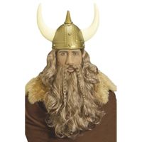 Luxe viking pruik met baard en snor