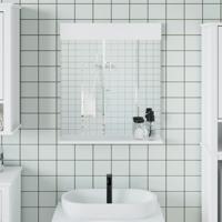 Badkamerspiegel met schap BERG 60x12x70 cm massief hout wit