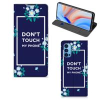 OPPO Reno4 Pro 5G Design Case Flowers Blue DTMP