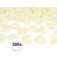 Creme kleurige rozenblaadjes 300 stuks