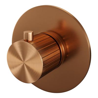 BRAUER Stripe Inbouwthermostaat - in- en afbouwdelen - koper geborsteld PVD 5-GK-351