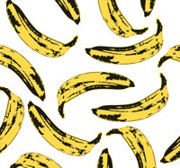 Warhol-bananen behang kunst