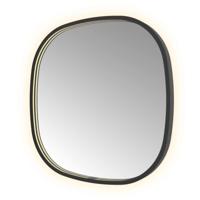 Hotbath &More Mirrors Contour LED Badkamerspiegel - Figuur - 60 x 60 cm - Geborsteld Zwart Pvd