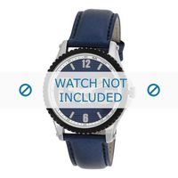 Dolce & Gabbana horlogeband DW0709 Leder Blauw 20mm + blauw stiksel - thumbnail