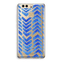 Blauwe pijlen: Huawei P9 Transparant Hoesje