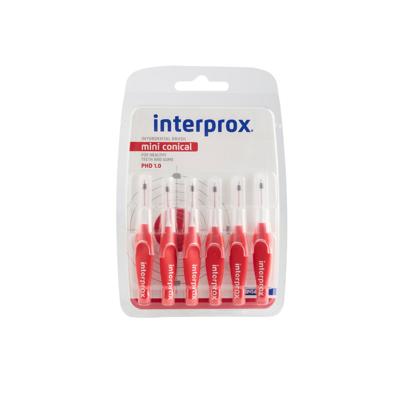 Interprox Mini Conical Rood PHD 1.2 6 Stuks