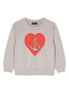 Mini Rodini sweat à imprimé ancres - Gris