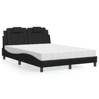 Bed met matras kunstleer zwart 120x200 cm Bed met matras kunstleer zwart 120x200 cm