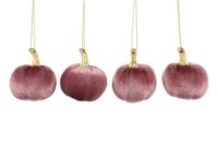 Kersthanger pompoen 14 cm paars