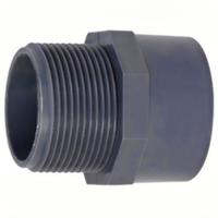Aquaforte PVC Puntstuk 63mm x 2" Buitendraad PN10 - Stabiel en Makkelijk te Installeren