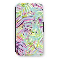 Tropical Palms Blue: iPhone 11 Pro Max Flip Hoesje