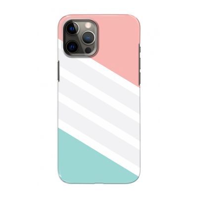 Strepen pastel: Volledig geprint iPhone 12 Pro Hoesje