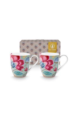 Pip Studio Set/2 Mokken Blooming Tales Fantasy Blauw 450ml