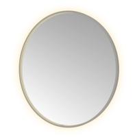 Spiegel Hotbath &MORE 100x100 cm LED-Verlichting Spiegelverwarming Rond Geborsteld Gunmetal