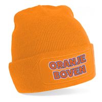 Oranje Koningsdag muts - oranje boven - EK/WK voetbal - one size   -