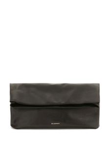 Jil Sander pochette bicolore pliable en cuir - Noir