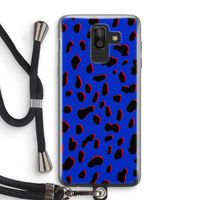 Blue Leopard: Samsung Galaxy J8 (2018) Transparant Hoesje met koord