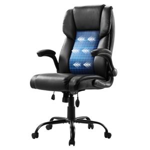 VEVOR Executive Office Chair Bureaustoel Opvouwbare Armleuningen Zwart