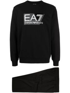 Ea7 Emporio Armani sweat en coton à logo imprimé - Noir