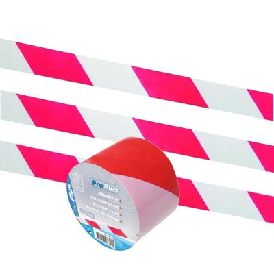 Afzetlint - 3x - Rood/Wit - 100 Meter x 75 mm - Markeerlint Veiligheid