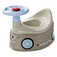 Big baby potty plaspot met stuur grijs