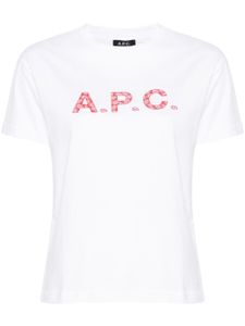 A.P.C. t-shirt en coton à logo imprimé - Blanc