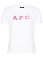 A.P.C. t-shirt en coton à logo imprimé - Blanc - thumbnail