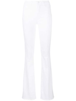 L'Agence jean évasé à taille haute - Blanc
