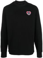 Moncler sweat en coton à patch logo - Noir - thumbnail