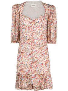 MARANT ÉTOILE robe courte volantée à fleurs - Orange