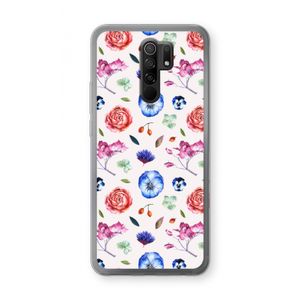 Bloemetjes: Xiaomi Redmi 9 Transparant Hoesje