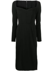 Dolce & Gabbana robe mi-longue à encolure cœur - Noir