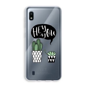 Hey you cactus: Samsung Galaxy A10 Transparant Hoesje