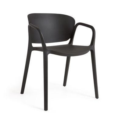 Kave Home Ania tuinstoel kunststof Zwart