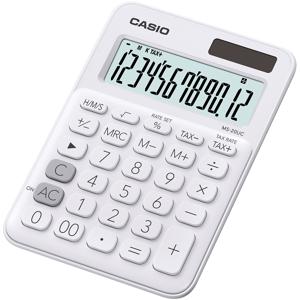 Casio MS-20UC Bureaurekenmachine Wit Aantal displayposities: 12 werkt op zonne-energie, werkt op batterijen (b x h x d) 105 x 23 x 149.5 mm