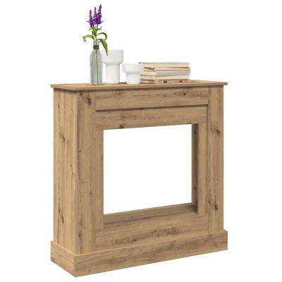 Haardombouw 90x30x90 cm bewerkt hout artisanaal eikenkleurig